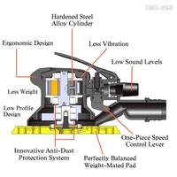 Lijadoras orbitales aleatorias, lijadoras de aire de 12.000 RPM y 5mm, lijadora de herramientas de aire al vacío autogenerada para coche, lijadora para coche de OBS-868-S6