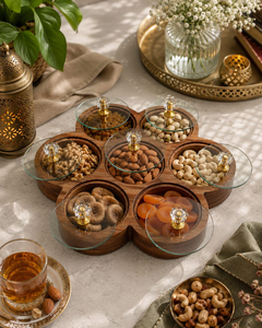 Boîte à épices en bois artisanale avec 7 compartiments, boîte à épices en bois, boîte de rangement pour fruits secs, bonbons, organisateur pour la cuisine, la salle à manger, la maison - Product Image 3