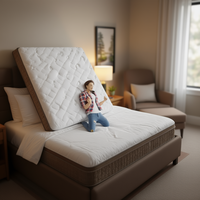 Surmatelas chauffant à ressorts ensachés à mémoire de forme 78x72x8 pouces, taille Queen, matelassé en mousse, toutes saisons, pour maison et hôtel