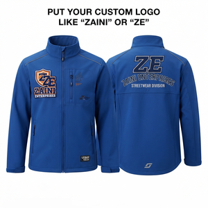 เสื้อแจ็คเก็ตโพลีเอสเตอร์ซอฟต์เชลล์ ZAINI 220 กรัม สีเขียวป่า ดีไซน์แผงสีเขียว มีฮู้ด สำหรับฤดูใบไม้ร่วง รับผลิตแบบ OEM ODM - Product Image 1