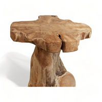 Table basse Lombok en bois de racine de teck, couleur naturelle, haute qualité, écologique, hauteur réglable, meubles de salon