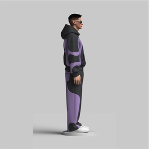 Chándal Oversize de Algodón con Paneles de Felpa para Hombre - Product Image 5