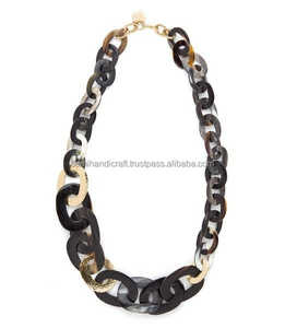 Meilleure qualité fait à la main indien mode corne collier dames filles exclusif chrétien symbole bijoux naturel toucher Promotion - Product Image 1