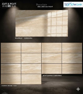 Azulejos de Porcelana Vitrificada con Acabado Brillante, 30x60cm, Elegante Serie Carrara Statuario Calcutta Blanco para Pisos y Paredes, para Mercados de Exportación - Product Image 3