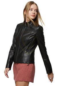 Veste en cuir pour femme, style streetwear, écologique, couleur personnalisée, design uni, veste en cuir pour femme - Product Image 6