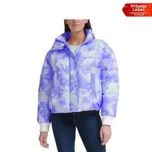 Veste matelassée zippée épaisse pour femme, style industriel, parka d'hiver, veste longue brillante élégante pour femme - Product Image 1