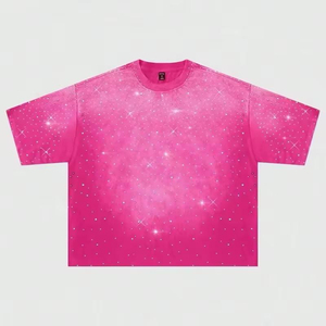 Stylish Branded T Shirts Custom Men's Rhinestone <b>Transfer</b> T-Shirt Custom Logo OEM Service for Men's Rhinestone <b>TShirt</b> - Product Image 5