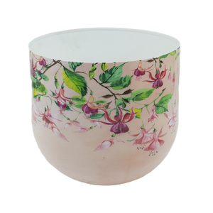 Ensemble de 4 pots à fleurs écologiques, durables, avec autocollants floraux en émail, design attrayant, grand format, pour la maison et le jardin - Product Image 1