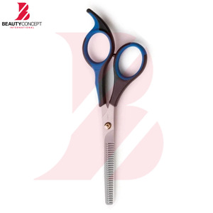 กรรไกรซอยผมด้ามพลาสติกสองสี น้ำเงิน-ดำ คุณภาพดี ราคาส่ง สำหรับร้านทำผมมืออาชีพ - Product Image 4