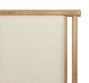 Cadre de lit rembourré moderne avec structure en teck massif, mobilier de chambre à coucher minimaliste de luxe, lit king size ou queen size pour hôtel - Product Image 4