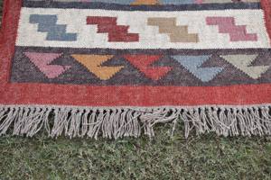 Tapis Kilim en jute de qualité supérieure, fait main, réversible, pliable, pour salon, prix direct usine - Product Image 4