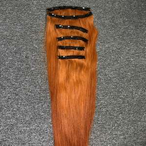 Extensions de cheveux humains à clipser couleur orange 100% Cheveux vierges vietnamiens Remy de haute qualité et durables - Product Image 3