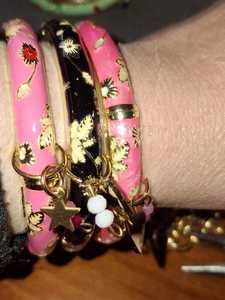 Modern Vintage Style Resin Brass <b>Bangles</b> Unique Design Fashionable Charm <b>Bracelets</b> Fancy Gifts for Women's Parties - Product Image 2