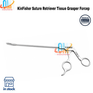 Pinza de Extracción de Suturas KingFisher, Pinza para Tejidos de 13 cm, Instrumento de Artroscopia de Acero Inoxidable de Calidad Alemana para Hombro y Articulaciones - Product Image 3