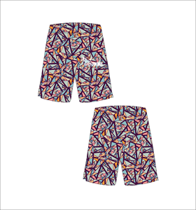 Shorts de basketball personnalisés sublimés, imprimé mosaïque géométrique, shorts de sport en mesh respirant à séchage rapide pour hommes, vêtements d'entraînement d'équipe - Product Image 1
