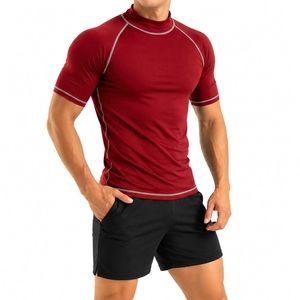 OEM Quick Dry <b>Compression</b> Rash Guard Sports <b>Shirt</b> Private Label Gym Activewear Custom Performance Wear UPF50+ Polyester/Nylon - Product Image 4