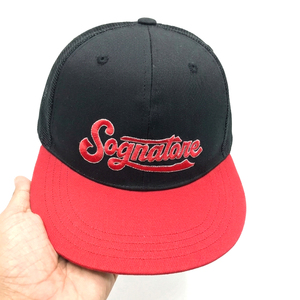Gorra Snapback con Bordado 3D Sognatore, Gorra Trucker Premium Negra y Roja, Estilo Bicolor, Ropa Urbana, Venta al Por Mayor - Product Image 1