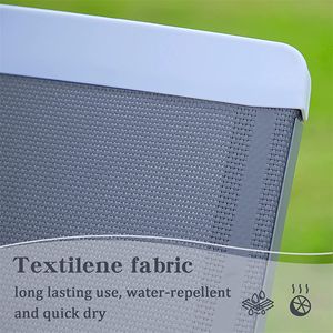 Tumbona Ajustable de Aluminio para Patio, Resistente a la Intemperie, Color Gris, para Piscina y Jardín, 1 Unidad - Product Image 2