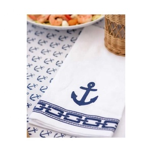 Fabricant indien meilleure vente pas cher sur mesure poisson rayé conception brodé usine en gros torchons personnalisés - Product Image 2