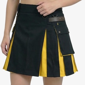 Kilt hybride utilitaire écossais gris tartan personnalisé pour homme, 100 % coton, style écossais, logo personnalisé, pour la pratique de la musique (tuba), OEM, MOQ 01 - Product Image 3