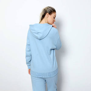 Custom Women's <b>Tracksuits</b> Heavy Weight 500 GSM 350 GSM <b>Polyester</b>/Cotton Fleece Embroidered Oversized Hoodie Shorts - Product Image 3