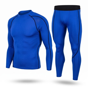 Conjunto Deportivo de Compresión Personalizado para Hombre, Camiseta y Pantalones de Secado Rápido, Traje Deportivo Ajustado de Manga Larga de Alta Calidad - Product Image 1