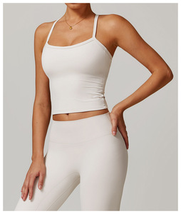 En gros : Haut de yoga, Vêtements de sport, Ensembles de fitness pour la gym, Débardeurs de course, Leggings, Leggings à effet froncé, Pantalons à jambes larges, Ensemble de leggings de sport - Product Image 3