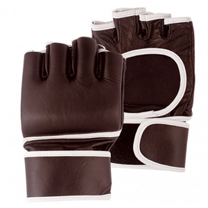 Gants de boxe en cuir marron pour adultes, gants d'entraînement MMA, sangle de poignet réglable, équipement d'arts martiaux antidérapant - Product Image 1