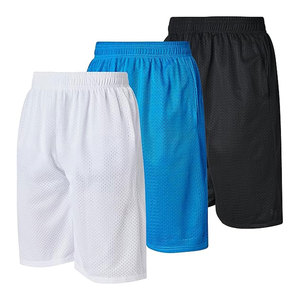 กางเกงกีฬาขาสั้นผู้ชายแบบตาข่าย 3 แพ็ค กางเกงกีฬาบาสเก็ตบอลระบายอากาศได้ดีสำหรับออกกำลังกายในยิมพร้อมกระเป๋าลึก น้ำหนักเบา แห้งเร็ว - Product Image 1