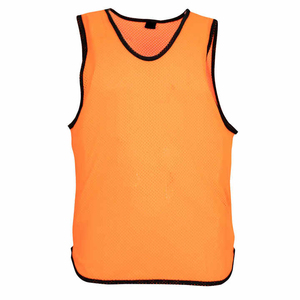 Chaleco Deportivo Transpirable de Malla Naranja sin Mangas con Cuello Redondo, Unisex para Adultos, para Todas las Estaciones, Fitness, Entrenamiento de Fútbol - Product Image 1