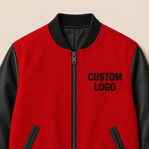 Veste de sport respirante coupe-vent sur mesure de haute qualité pour hommes, manches en cuir, streetwear, grande taille, personnalisable - Product Image 5