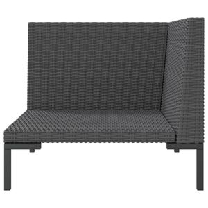 Canapé de jardin gris foncé noir - Product Image 5