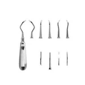 Instrument dentaire mini invasif, élévateur dentaire, Extraction des dents, dentiste, élévateur à racines incurvées, en acier inoxydable par UAMED - Product Image 1