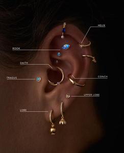 Boucles d'oreilles clous en or massif 14 carats, motif géométrique barre diamantée, vente en gros directe usine, bijoux minimalistes double barre, design personnalisé - Product Image 4