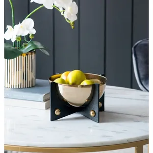 Frutero Moderno Premium con Elegante Construcción Metálica Hecha a Mano para Interiores Residenciales, Cerámica Ecológica de Lujo - Product Image 3