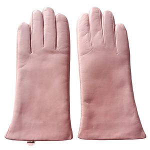 Pink Leather Touch Screen Wrist <b>Gloves</b> Thermal Unlined Plain Style Winter Casual Ski & Sports Wear - Product Image 2