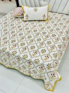 Draps de lit king size de qualité supérieure, 2 taies d'oreiller réversibles, imprimé élégant, tissu doux, prix de gros pour la chambre à coucher - Product Image 1