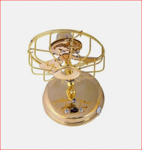 Ventilateur de table en laiton antique plaqué or, décoratif, fonctionnel, de forme circulaire, finition polie, décoration d'intérieur - Product Image 4