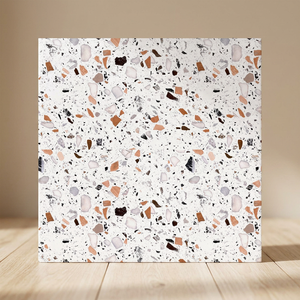 400x400 Terrasse Extérieure Terrazzo Porcelaine Mat Carrelage Rustique Antidérapant pour Sol Intérieur et Mur 16x16 pouces - Product Image 1