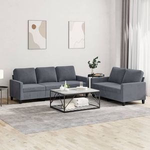 Set Divano per Soggiorno in Grigio Scuro - Product Image 1