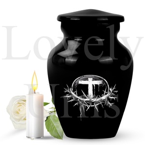 Urna Funeraria Católica Premium para Cenizas, Urna Conmemorativa Decorativa para Guardar Cenizas Humanas, Recuerdo Sagrado - Product Image 5