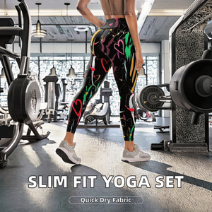 High Waisted Full Length Yoga <b>Leggings</b> Women Activewear Solid Spandex/Nylon Four-Way Stretch Elastic Waist Breathable Front - Product Image 2