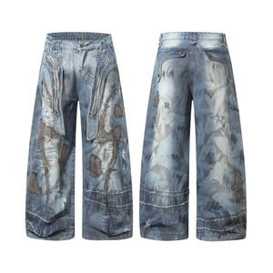 Pantalon en jean patchwork déchiré tendance OEM 2026 – Personnalisation du tissu, de la coupe, du délavage et du design – Qualité supérieure, coutures robustes - Product Image 6