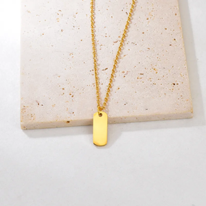 สร้อยคอจี้รูปทรงเรขาคณิตสำหรับผู้หญิง ทำจากสแตนเลสสตีล 304 ชุบทอง 18K พร้อมการชุบหนา 0.03µm บนสายโซ่ - Product Image 6