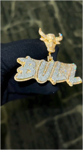 จี้เพชรโมอิสซาไนต์รูปตัวอักษรฮิปฮอป เงินแท้ 925 ประดับเพชร VVS แบบ Iced Out จี้โมอิสซาไนต์สั่งทำพิเศษ - Product Image 3