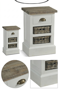 Commode en bois massif durable et écologique Moala Won, style moderne minimaliste, armoire de rangement pour chambre à coucher, poignées en laiton, finition colorée, spacieuse - Product Image 3