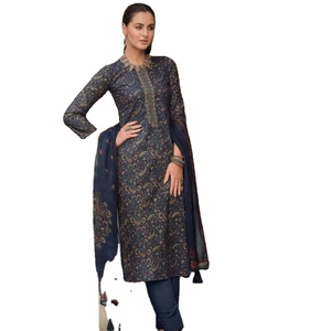 Haute qualité Style Vintage pur coton de pelouse Kurtis indien pakistanais Collection de vêtements fantaisie broderie impression numérique - Product Image 2