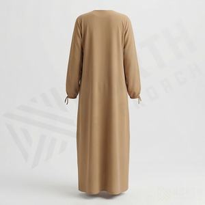 Abayas pour femmes musulmanes, vêtements islamiques modestes et simples, robe longue formelle personnalisée avec des paillettes imprimées, taille plus, vente en gros - Product Image 2