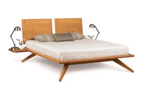 Modern Solid Wood <b>Platform</b> <b>Bed</b> with Angled Legs Custom Low Profile Hotel Bedroom Furniture - Product Image 3