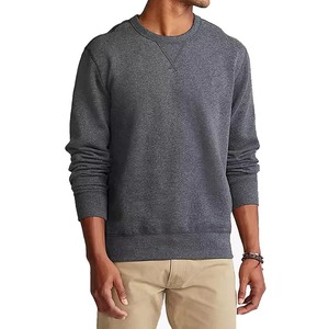 Sweat-shirt à manches longues en molleton brossé doux pour l'hiver, style streetwear oversize, mélange de coton - Product Image 1